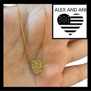Alex and Ani Calavera Necklace | 14kt Gold Plated .925 Sterling Silver